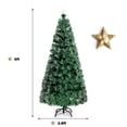 thumbnail image 2 of Costway 6Ft Pre-Lit Fiber Optic Christmas Tree 8 Flash Modes PVC w/ Double-Color Lights, 2 of 10