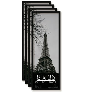 8x36 Black Picture Frame for Puzzles Posters Photos or Artwork, Set of 4