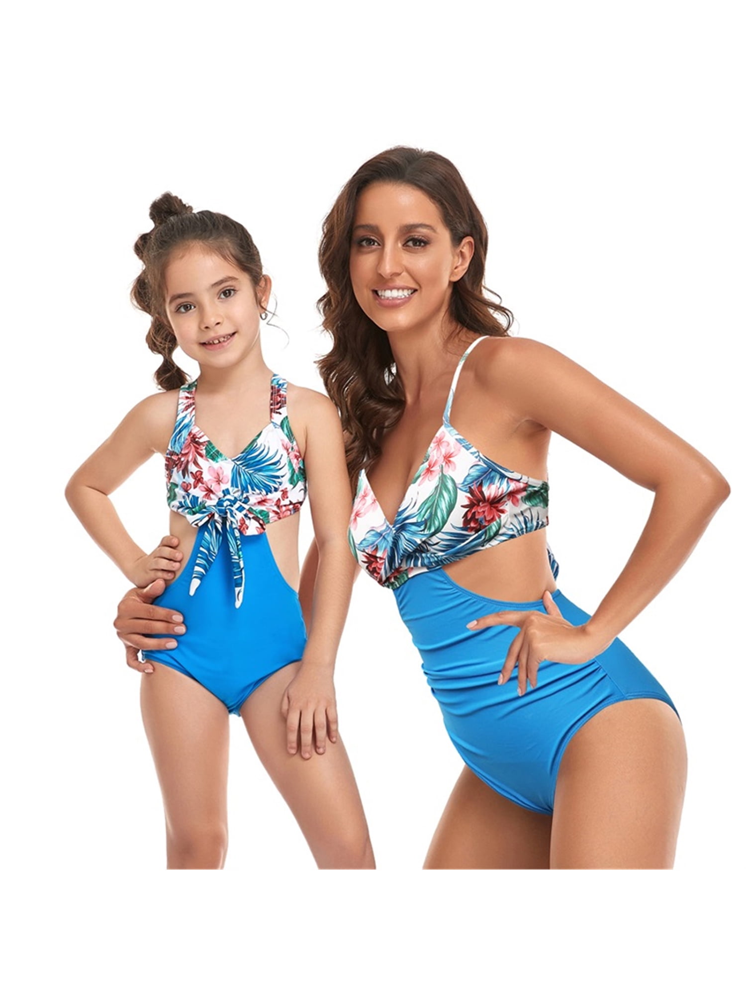 Mommy and Me Matching White Cute Ruffles One Piece Monokini Swimwear Mother Girl Beachwear Mommy and Me Matching White Cute Ruffles One Piece Monokini Swimwear Mother Girl Beachwear