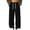 Black, variant on Men's Corduroy Wide Leg Pants Side Striped Drawstring Elastic Waist Loose Trousers for Men Pockets Casual Fall Winter Street Workout Pants