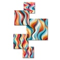 thumbnail image 3 of Designart "Rhythmic Rainbow Stripes In Pop Art I" Abstract Wall Art Set Of 5 - Multicolor Modern For Bedroom Wall Art Set, 3 of 6