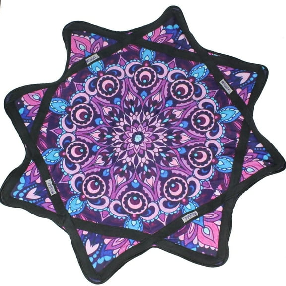 Mougee Star Flow Star - 27" Diameter - Purple Flower (Purple/Blue)