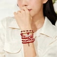 thumbnail image 2 of Love Bracelets for Women Bead Bracelet Set Love Heart Boho Cute Pink Red Stackable Stretch Jewelry Valentine's Day Bracelets Stretch Bracelets for Women Red Heart Charms Bracelets Holiday Party Gifts, 2 of 6