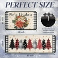 thumbnail image 3 of Christmas Kitchen Mats Set of 2, Christmas Decorations for Home Xmas Tree Holly Pine Branches Pinecones Winter Mat Xmas Decor Low-Profile Kitchen Rugs for Floor 17"X47"+17"X30" (Poinsettia), 3 of 6