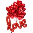 thumbnail image 2 of Diconna 12 Pcs Valentines Day Balloons Set Heart-shaped Love Balloons with Ribbon Decorative Balloons for Wedding Proposal Party Decor, 2 of 7