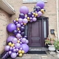 thumbnail image 3 of Mermaid Macaron Purple Balloon Garland Arch Kit, Chrome Gold Silver Teal Pink Matte Deep Purple Fishtail Foil Balloon Set for Birthday Wedding Opening Ceremony Photo Props Party Decoration Supplies, 3 of 3