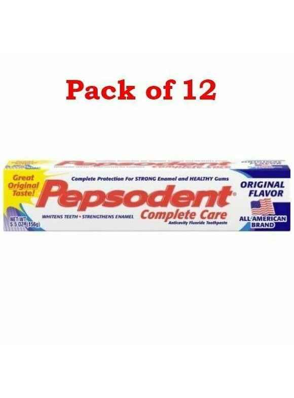 Pepsodent Complete Care Toothpaste Original Flavor 5.5 oz, Pack of 12