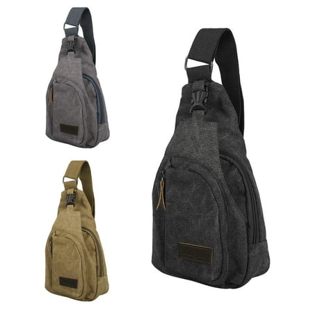 - Canvas Sling Bag, TSV Lightweight Small Crossbody Daypack, Shoulder Chest Sling Backpack for Men Travel Sports