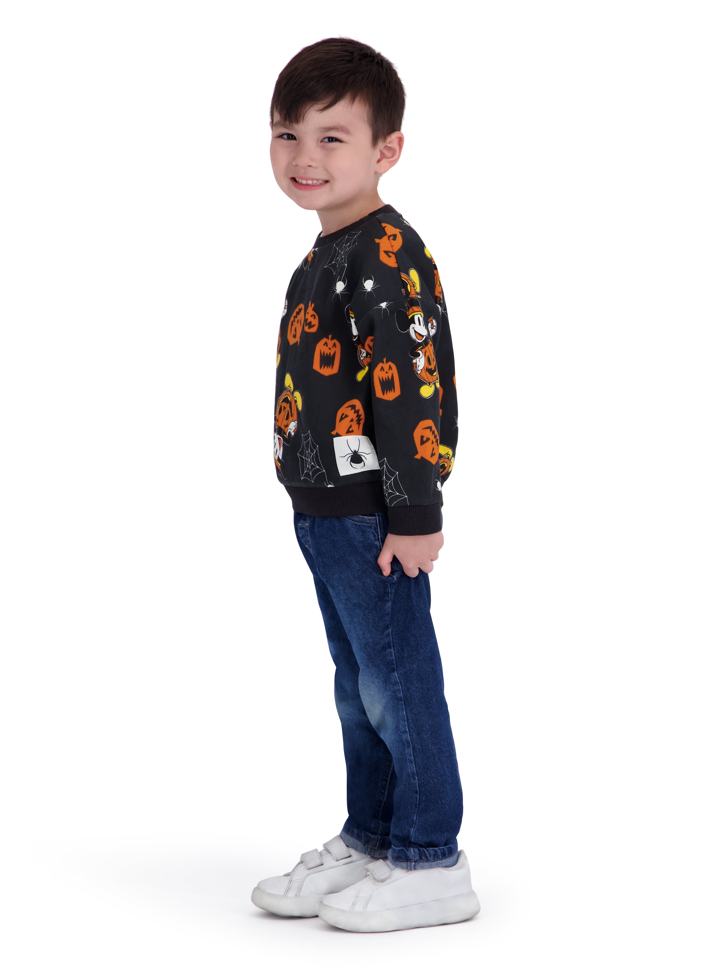 Mickey Mouse Toddler Boy Long Sleeve Halloween Sweatshirt, Sizes 12M-5T