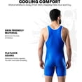 thumbnail image 3 of Exxact Sports Men's Wrestling Singlet, High Performance Powerlifting Singlet Wrestling Singlets for Men - Singlets (Royal, A2XL), 3 of 7