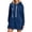 Blue, variant on XUNKUSGA Womens Long Hoodie Fashion Half Zip Split Hem Hoodie Dress for Women Casual Solid Color Long Sleeve Oversized Hooded Sweatshirts Dress with Pocket S