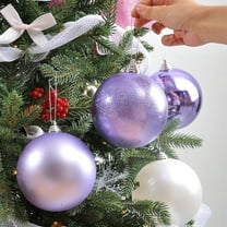 4pcs Hanging Shatterproof Tree Ball Clear Christmas Ball Ornaments Decorative Mercury Ball with Tree Ornaments Hooks for Xmas Holiday Wedding Decoration 4.7in