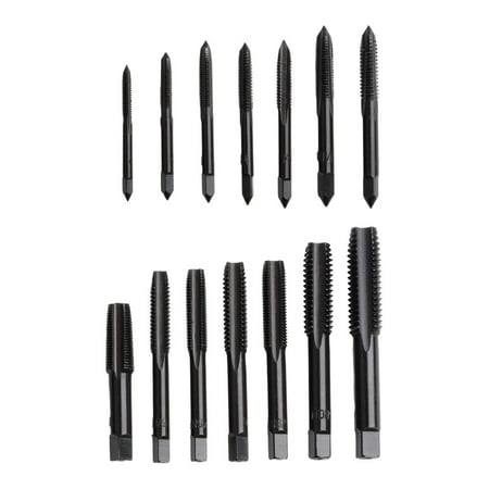 

qiya 14pcs Tap Set of Taps Drill Bits Machine Spiral Point Screw Thread Drill Bits