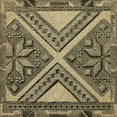 thumbnail image 2 of Vision Studio 26x26 Black Ornate Wood Framed with Double Matting Museum Art Print Titled - Kuba Detail II, 2 of 4