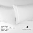 thumbnail image 5 of Sweet Home Collection 1500 Series Bed Sheets - Extra Soft Microfiber Deep Pocket Sheet Set - White, Twin, 5 of 6
