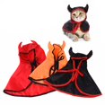 thumbnail image 4 of Lindo disfraz de vampiro para perros, accesorios festivos de Halloween para mascotas, abrigo con capucha para abrigo con temática de vampiro, accesorios para fotos, M, naranja, 4 of 5