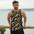 thumbnail image 6 of Gukieu Repair tools Print Men's Quick Dry Fitness Vest, Round Neck Sleeveless Fitness Bodybuilding Top-Medium, 6 of 7