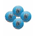 thumbnail image 7 of 13 Inch Round Placemats Set of 4, Ocean Diving Elephant Non Slip Heat Insulation PP Table Mats, Blue Coastal Coral Fish Marine Life Washable Place Mats for Kitchen Dining Party Table Decor, 7 of 7