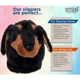 thumbnail image 5 of Silver Lilly Dachshund Dog Slippers - Animal Slippers Novelty House Shoe (Black / Tan, Medium), 5 of 6