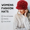 thumbnail image 4 of Gorro de invierno con ala de Desiderio Hats, tejido cálido, 4 of 5