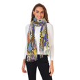 thumbnail image 2 of FORMRS Womens Scarf Winter Soft Long Big Warm Shawls Wrap Tassel Scarves, Blue Floral, 2 of 9