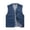 Dark Blue, variant on Jackets for Men, Summer Men's Casual Denim Cotton Utility V Neck Vest, Outdoor Button Up Sleeveless Vest, Hiking Fishing Outwear