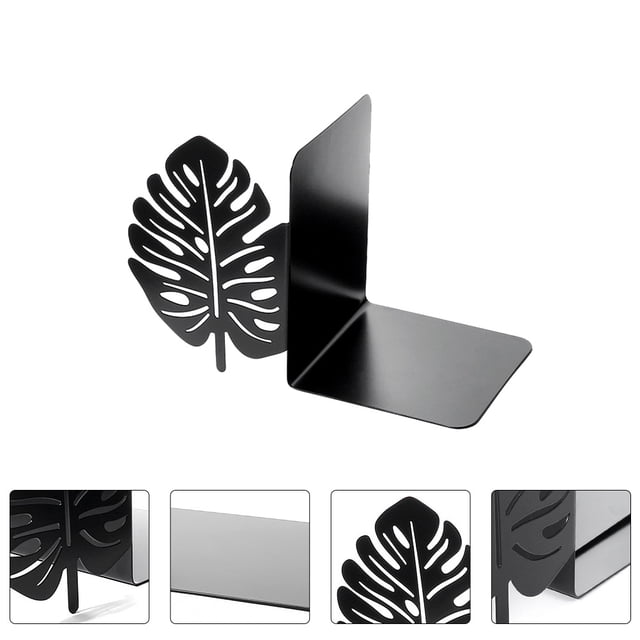 unbranded 1Ud Sujeta Libros De Metal Negro Antideslizante Para Y Almacenamiento