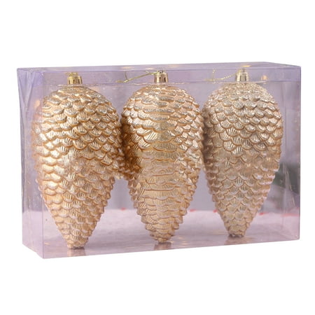 

Mightlink 1 Box Christmas Tree Pine Cones Ornaments Artificial Pine Cone Hanging Pendant with Lanyard for Christmas Home Decor