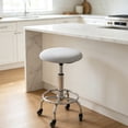 thumbnail image 4 of Elastic Round Linen Bar Stool Cover Fits 12-15 Inch Cushions for Office and Salon Swivel Stools, 4 of 5
