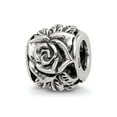thumbnail image 1 of Fancy Bead White Sterling Silver Themed 9.09 mm 7.27 Reflections Rose Bali Bead, 1 of 3