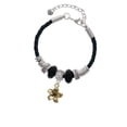 thumbnail image 2 of Delight Jewelry Goldtone Flower Niece Celtic Knot Leather Bead Bracelet, 7"+2" Extender, 2 of 4