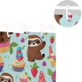 thumbnail image 3 of FREEAMG Cute Sloths Shower Curtain Waterproof Washable Shower Bath Curtain 60x72 Inch Bathroom Decoration Fabric Shower Curtains with 12 Hooks, 3 of 6