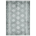 thumbnail image 4 of ChaoLink 8'*10' Washable Bohemian Distressed Moroccan Geometric Anti-Slip Low Pile Indoor Carpet for Dining Room and Home Office, Gray/Dark Gray, 4 of 7