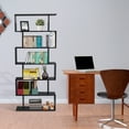 thumbnail image 4 of Gymax 6 Tier S-Shaped Bookcase Z-Shelf Style Storage Display Modern Bookshelf Black, 4 of 10