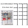thumbnail image 1 of FOF Industrial Retro Wall Mount Iron Pipe Shelf,DIY Open Bookshelf,Hung Bracket,Home Improvement Kitchen Shelves,Tool Utility, 1 of 1