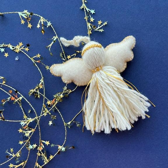 Fringe Angel Tassel Christmas Ornament, Fair Trade Handmade in Peru