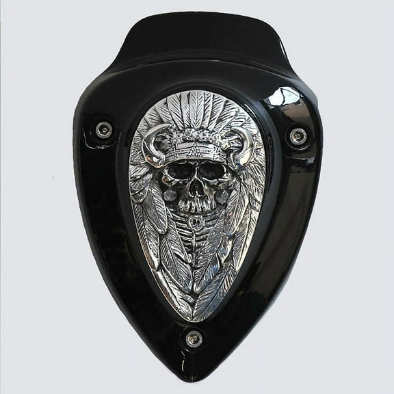 Aged Aluminum Native Spirit Horn Cover Insert for Indian Motorcycles 2014 and up Except Scout.