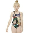 thumbnail image 3 of Anime Mha My Hero Academia Children's One-piece Swimwear Halterneck Swimsuit Summer Beach Girl's Bathing Suits Breathable Beachwear, 3 of 7