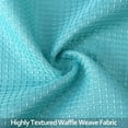 thumbnail image 5 of Haperlare 30"Wx45"L Farmhouse Cafe Tier Curtains 2 Panels Kitchen Waffle Woven Textured Light Filtering Short Window Curtain for Bathroom Bedroom, Turquoise, 5 of 5