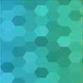 thumbnail image 1 of Ahgly Company Indoor Square Patterned Aqua or Cyan Blue Area Rugs, 4' Square, 1 of 6