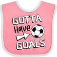 thumbnail image 3 of Inktastic Gotta Have Goals- Soccer Boys or Girls Baby Bib, 3 of 4