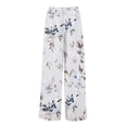 thumbnail image 5 of WTOBBY Women's Floral Print Wide Leg Pants with High Waist Drawstring Loose Casual Trousers and Convenient Pockets for Comfortable Fit ,Gray 2XL, 5 of 6