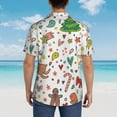thumbnail image 6 of Balery Winter Christmas And New Year Deer Print Men's Hawaiian Shirts Short Sleeve Beach Shirt Relaxed Fit Vacation Button Down Shirts-Medium, 6 of 9
