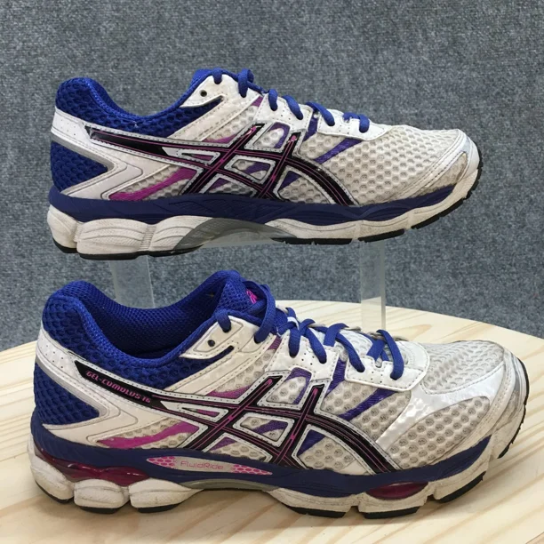 Asics Shoes Womens 9.5 Gel Cumulus 16 Running Training T489N Multicolor Lace Up
