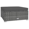 thumbnail image 5 of vidaXL 4 Piece Garden Lounge Set with Cushions Grey Poly Rattan, 5 of 5