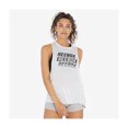 thumbnail image 1 of Reebok Womens Graphic Muscle Tank Top, White, Large, 1 of 1