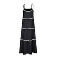 thumbnail image 6 of cfhntfmh Long Dresses for Women Summer Sleeveless Tiered Cami Dress Spaghetti Strap Flowy Beach Sundresses, 6 of 7