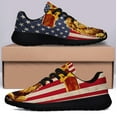 thumbnail image 2 of Lion Of Judah Cross Str Of David American flag Shoes Sneakers Black Size 4.5, 2 of 6