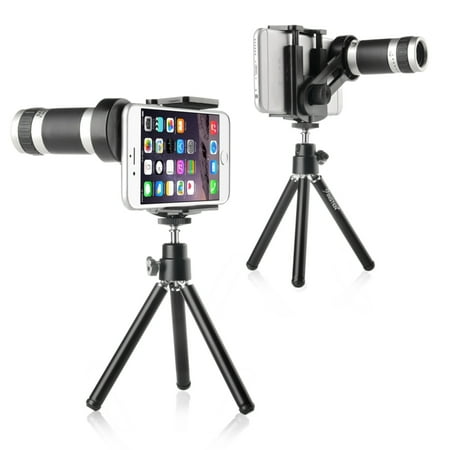 Insten 8X Zoom Telescope Camera Lens with Tripod Stand For Smartphone iPhone 7 6 Plus 6S