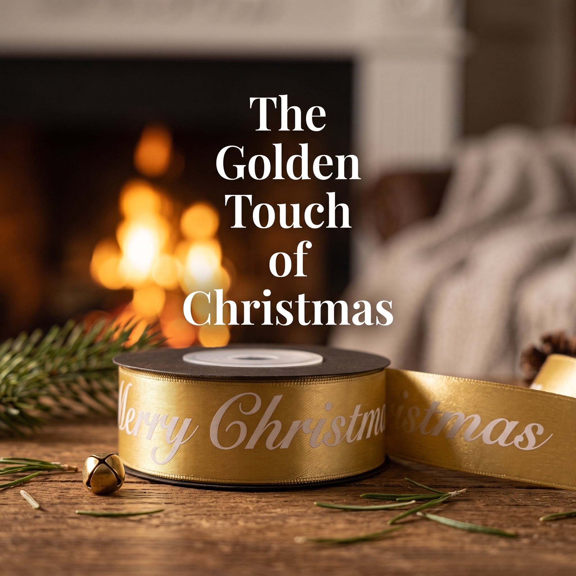 Unique Bargains Premium Fabric Ribbon for Gift Wrapping Gold 5.5 Yard
